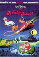 Affiche de la ressortie des Aventures de Bernard et Bianca de 1987.