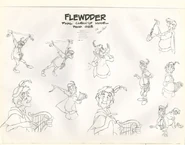 Feuille modèle sur la version finale du personnage avec l'accord de Joe Hale.