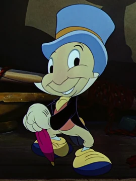 Figurine Pinocchio Et Jiminy Cricket Dans Cage En Osier – Sculpture Vintage