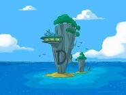 L'île du mentor de Doofenshmirtz.