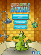 Écran d'accueil du jeu sur iPad.