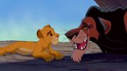 Scar et jeune Simba