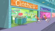 Le magasin de vêtements.