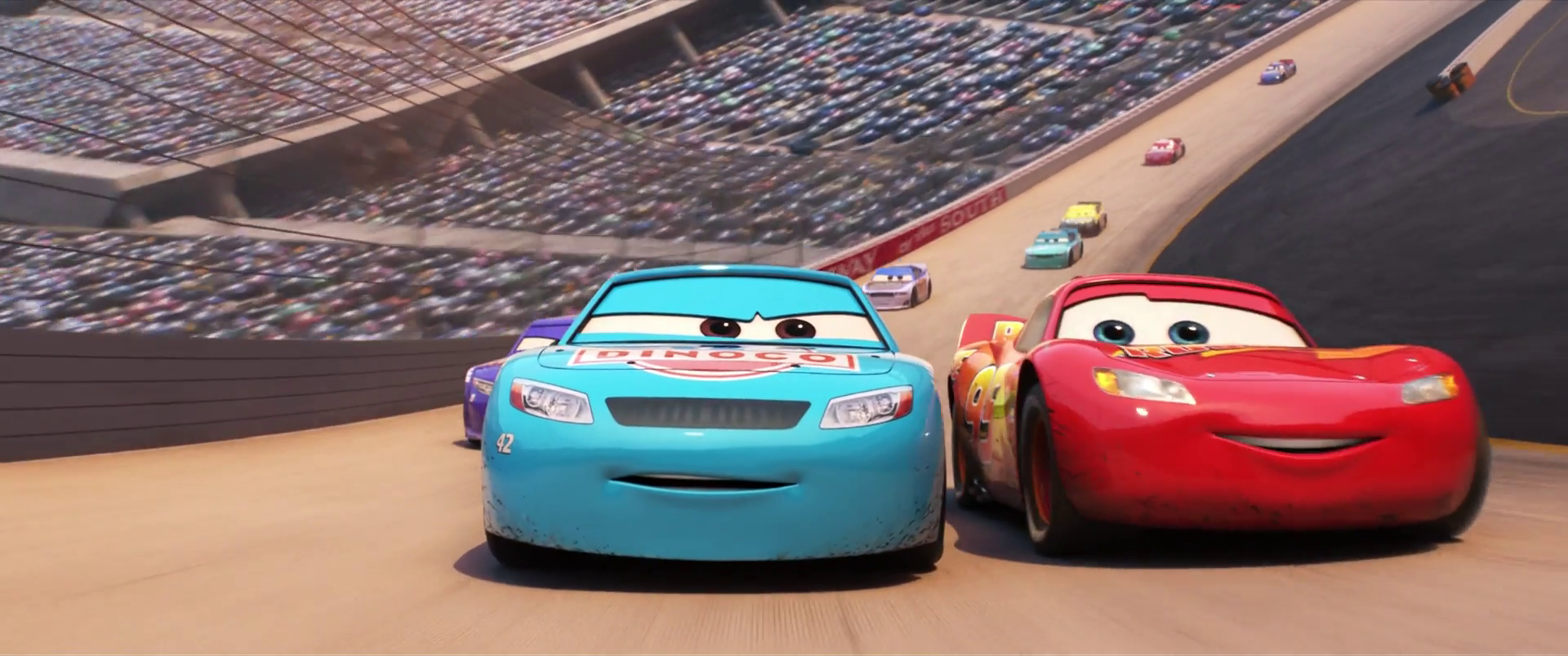 Cars 3 : Flash McQueen à bout de course dans la première bande