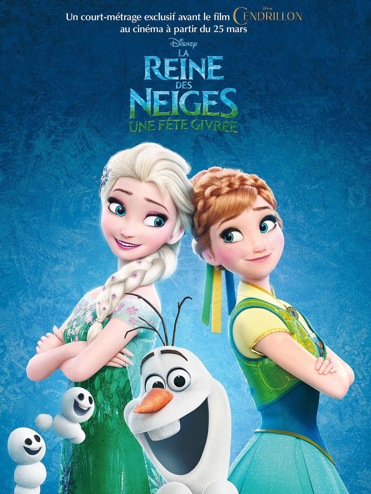 Tableau Disney - la reine des neiges - Anna, Elsa, Kristoff, Olaf