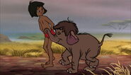 Mowgli et l'éléphanteau Junior