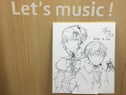 Signed illustration of Riliane and Allen by Ichika