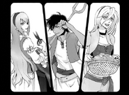 Lilien avec ses amis dans le manga