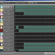 Une liste des Vocaloid utilisés par mothy dans sa chanson, posté sur twitter