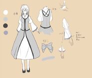 Concept Art d'origine pour "La Demoiselle Blanche" postée sur le Twitter d'Ichika