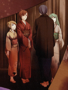 Mei on the back cover of Deadly Sins of Evil: The Tailor of Enbizaka