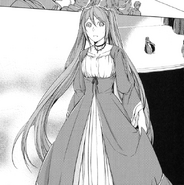 Michaeala dressed up for Keel's banquets in the manga