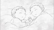 Riliane as a baby with Alexiel in That King was Born from Mud