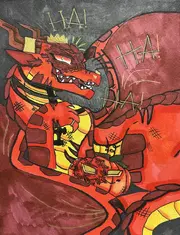 Dessin de Flarescales,premier du concours de la catégorie papier