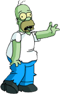 Homer zombifié lors d'Halloween 2012