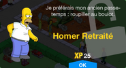 Fenêtre de déblocage d'Homer Retraité