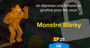 Fenêtre de déblocage du Monstre Blinky