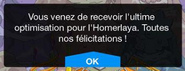 Fenêtre qui apparaît après un dialogue entre Homer et Maggie au niveau 742