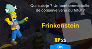 Fenêtre de déblocage de Frinkenstein