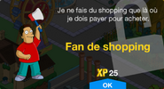 Fenêtre de déblocage du Fan de shopping