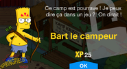 Fenêtre de déblocage de Bart le campeur