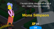 Fenêtre de déblocage de Mona Simpson