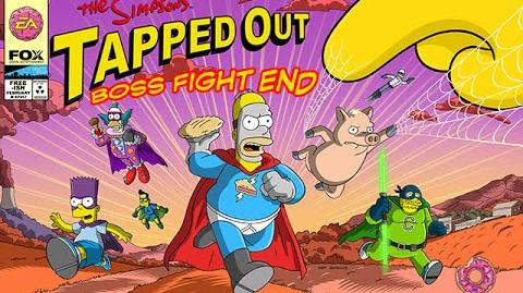 The Simpsons Tapped Out SuperHeroes Event Boss Fight End (Thanks to spAnser @TSTONews)