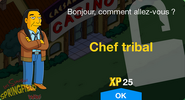 Fenêtre de déblocage du Chef tribal