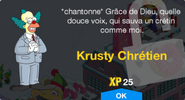 Fenêtre de déblocage de Krusty Chrétien