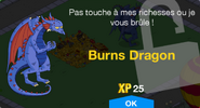 Fenêtre de déblocage de Burns Dragon