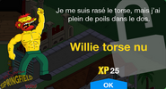 Fenêtre de déblocage de Willie torse nu