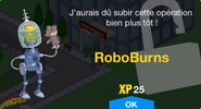 Fenêtre de déblocage de RoboBurns