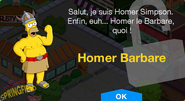 Fenêtre de déblocage de Homer Barbare