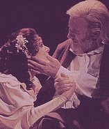 Rebecca as Cosette and Colm Wilkinson as Valjean