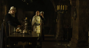 Madame Magloire along with the Bishop and Mlle Baptistine