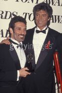 ANTHONY CRIVELLO celebrates his Tony Award Win with presenter TOMMY TUNE. 1993