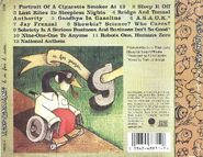 The back cover and song tracklist of the B is for B-Sides Album: G is for Geezer