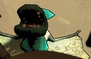 First person POV of a Tulip Snake on an employees helmet