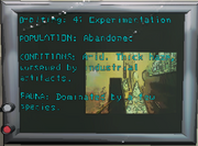 Experimentation Monitor Screen