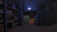 Mine entrance (blue light indicates entrance)
