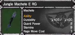 Jungle Machete E RG Durability