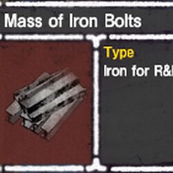 Mass of Iron Bolts