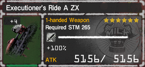 Gamyミネラルワーク様 Executioner's Ride ZX - Let It Die Wiki