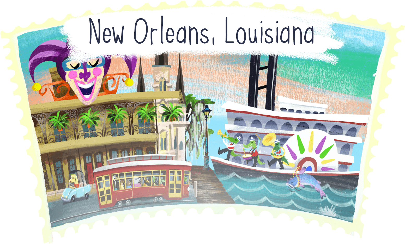 New Orleans Cartoon 