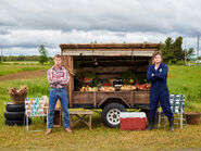 At the produce stand with Daryl