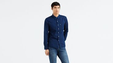 Sunset One Pocket Shirt in Dark Indigo Poplin