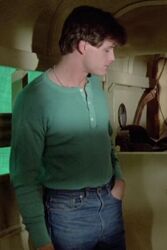 Michael Paré in Levi's jeans as David Herdeg in Philadelphia Experiment (1984)