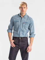 Barstow Denim Western Shirt in Brooklyn Stretch Light