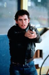 C. Thomas Howell in Levi's jeans Jim Halsey as in The Hitcher (1986)