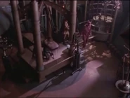 The crew of the the Lexx in the main Narco-Lounger chamber.